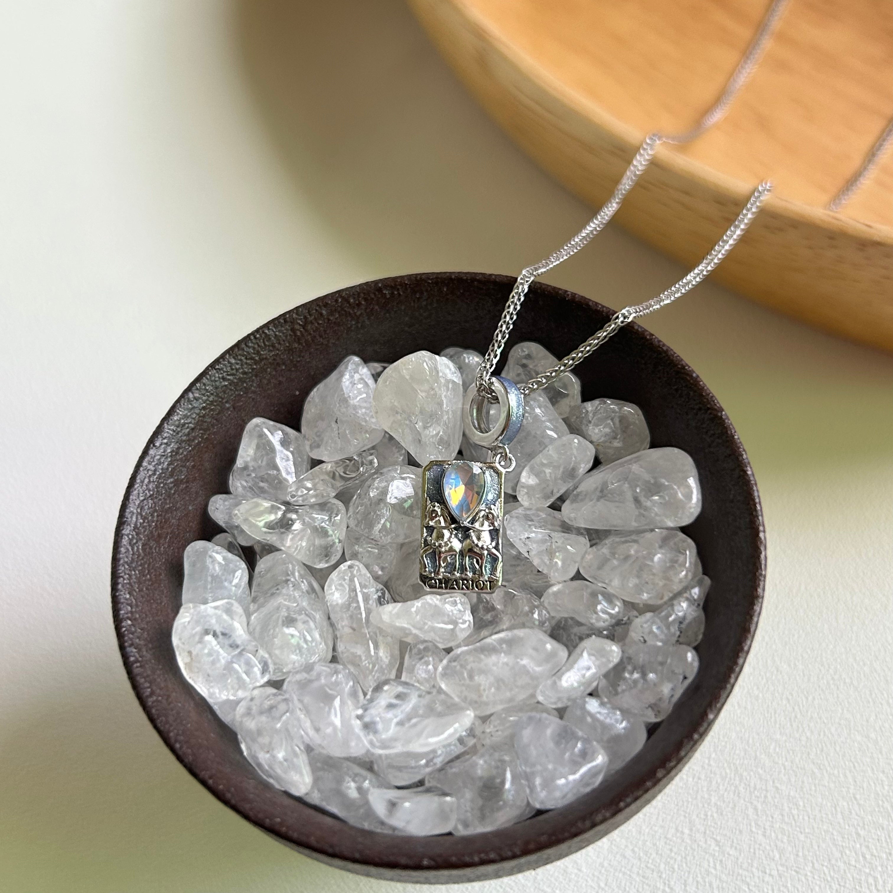 VII THE CHARIOT Tarot Card Pendant