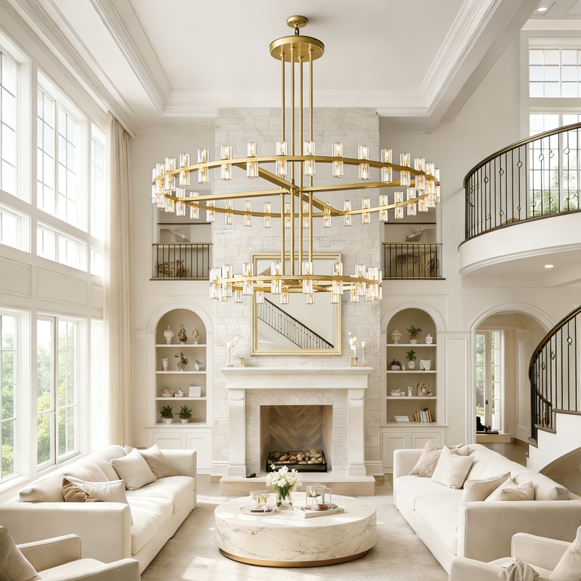 Arcachoe Round Two-tierd Chandelier