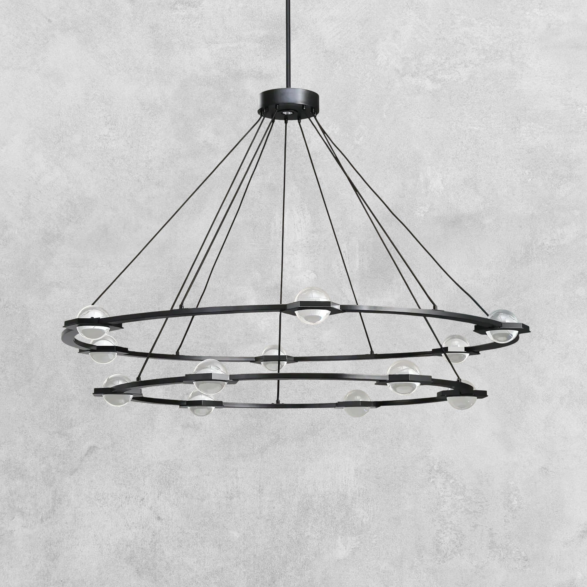 Planet 2-Tier Round Chandelier 48" 60"