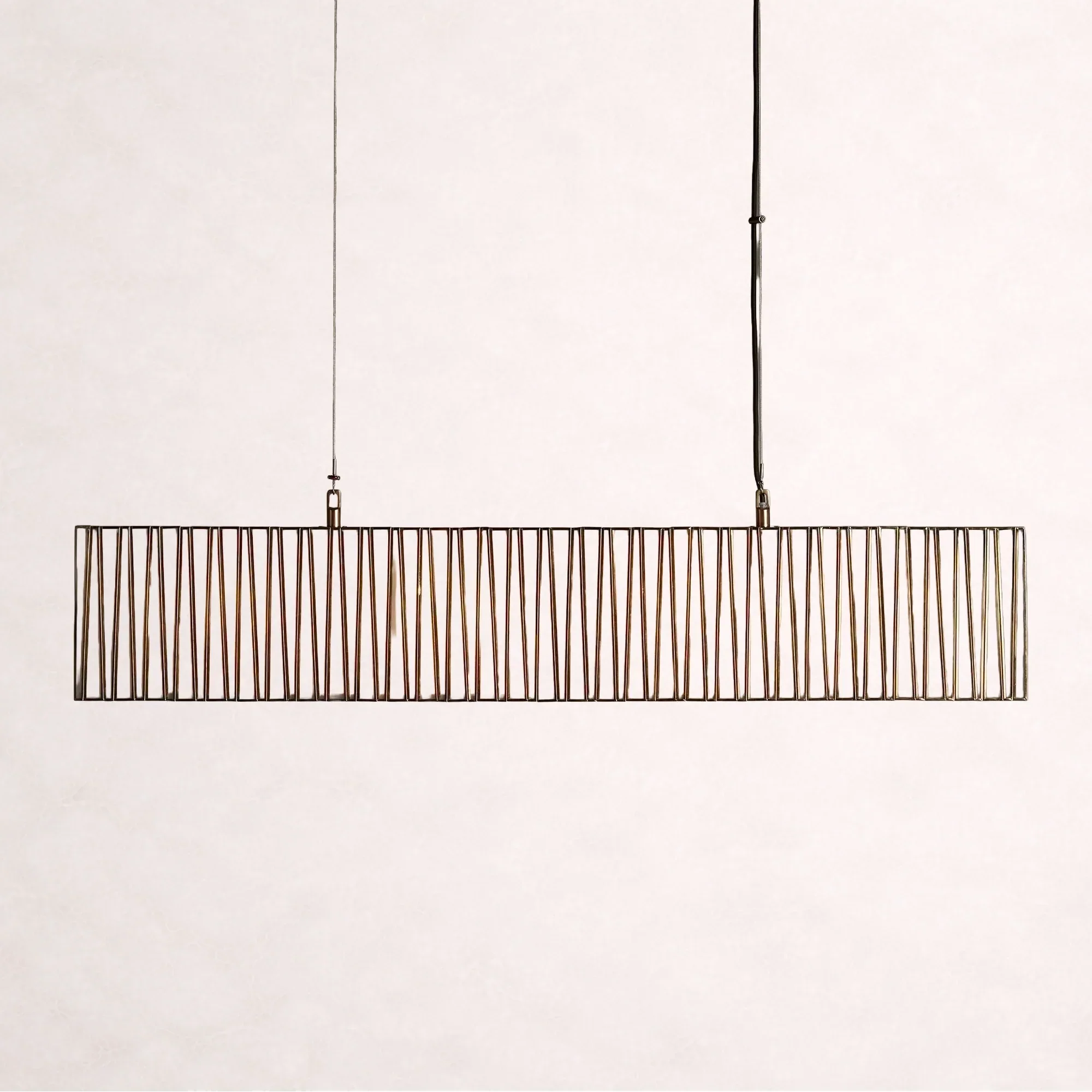 Art Glass Jeunet Rectangular Chandelier