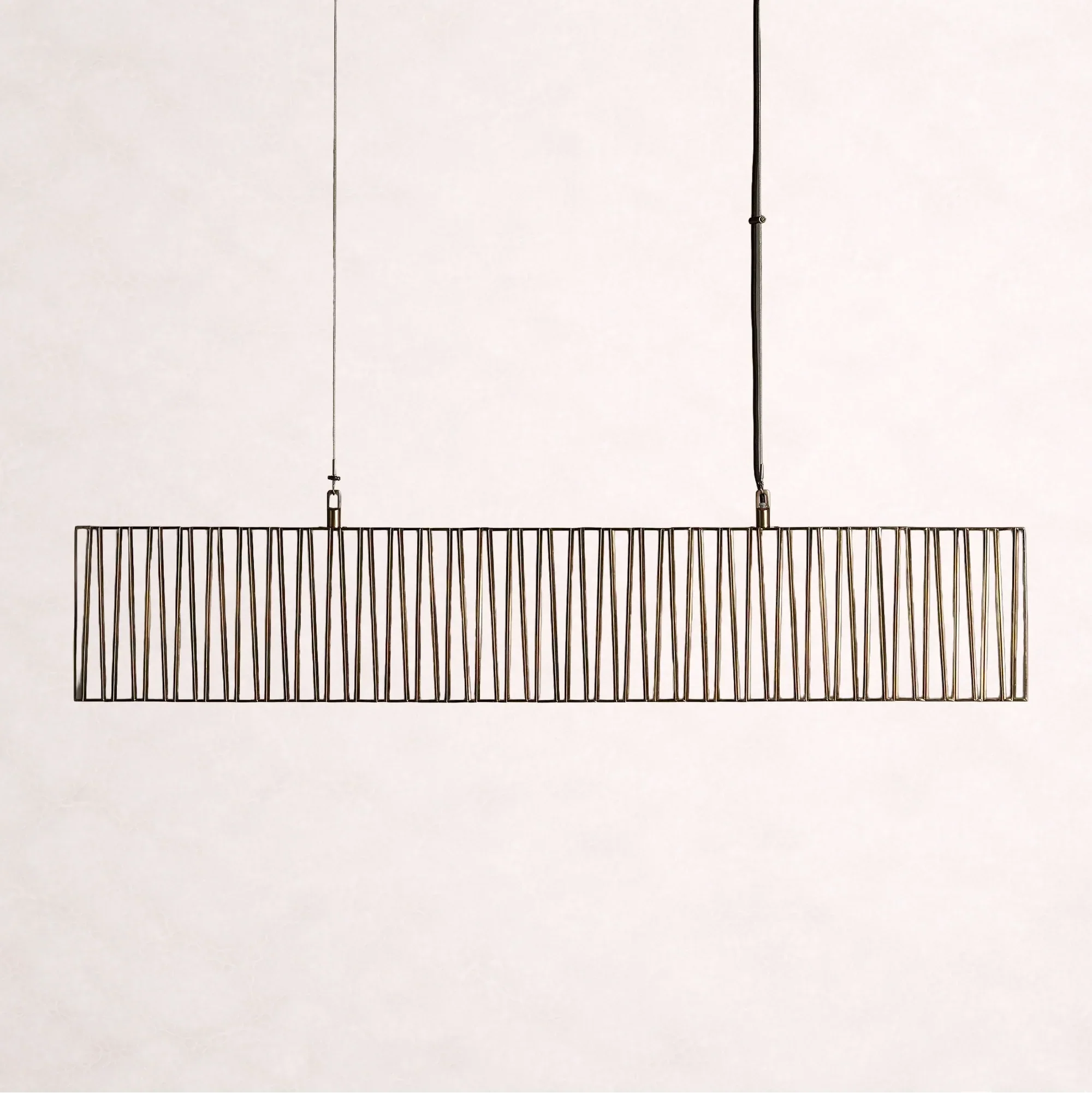 Art Glass Jeunet Rectangular Chandelier
