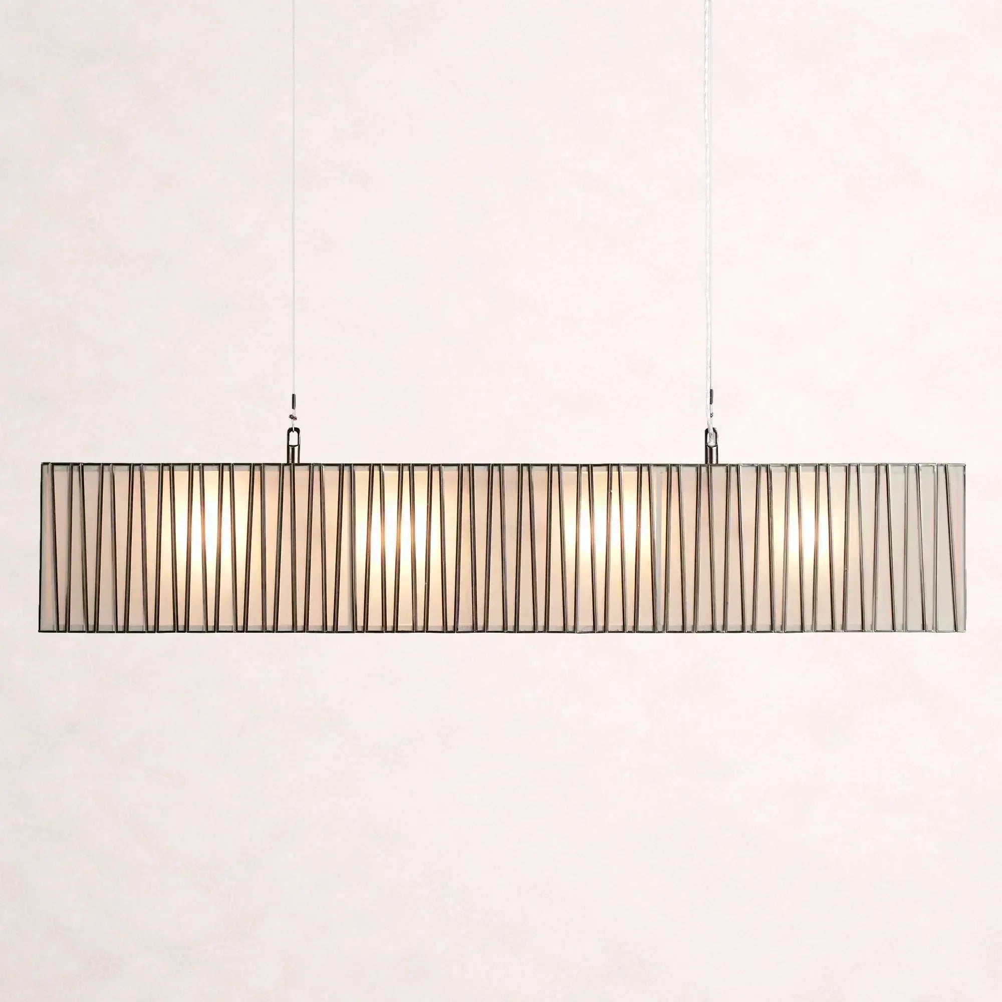 Art Glass Jeunet Rectangular Chandelier