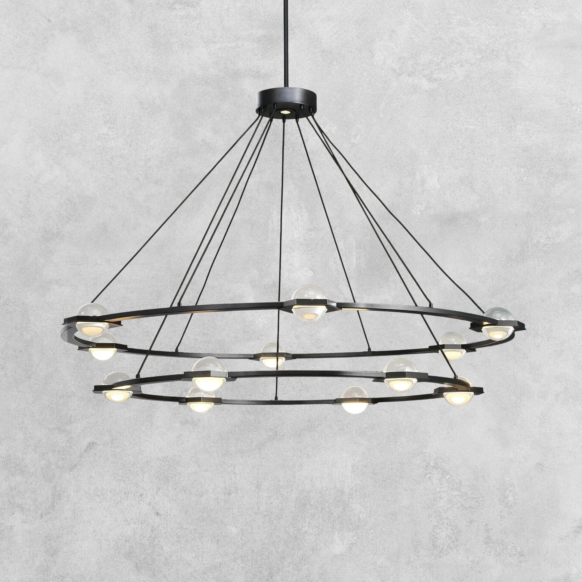 Planet 2-Tier Round Chandelier 48" 60"