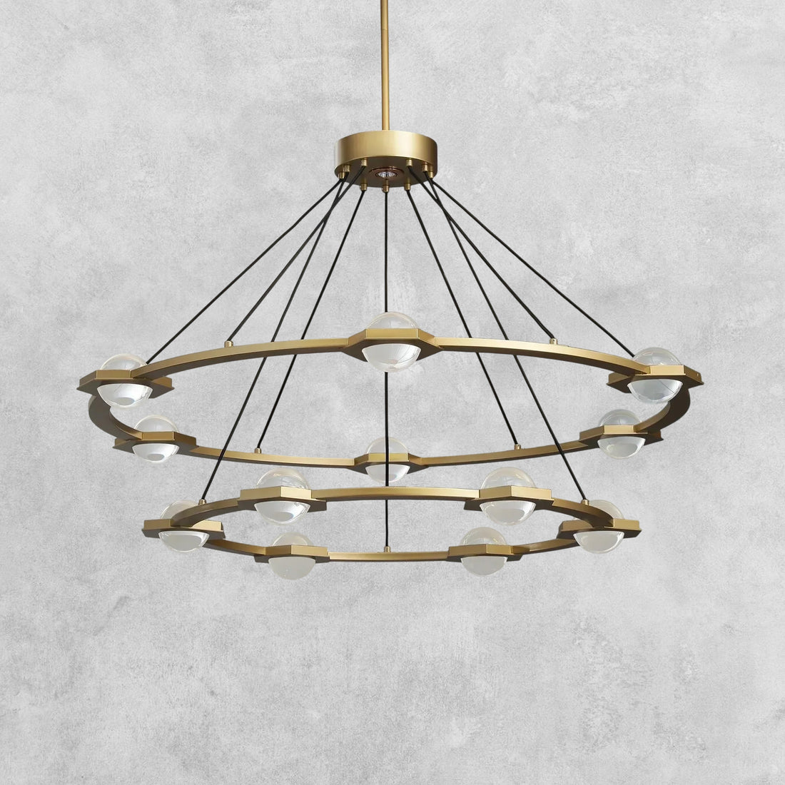 Eclatent 2-Tier Round Chandelier 48" 60"-