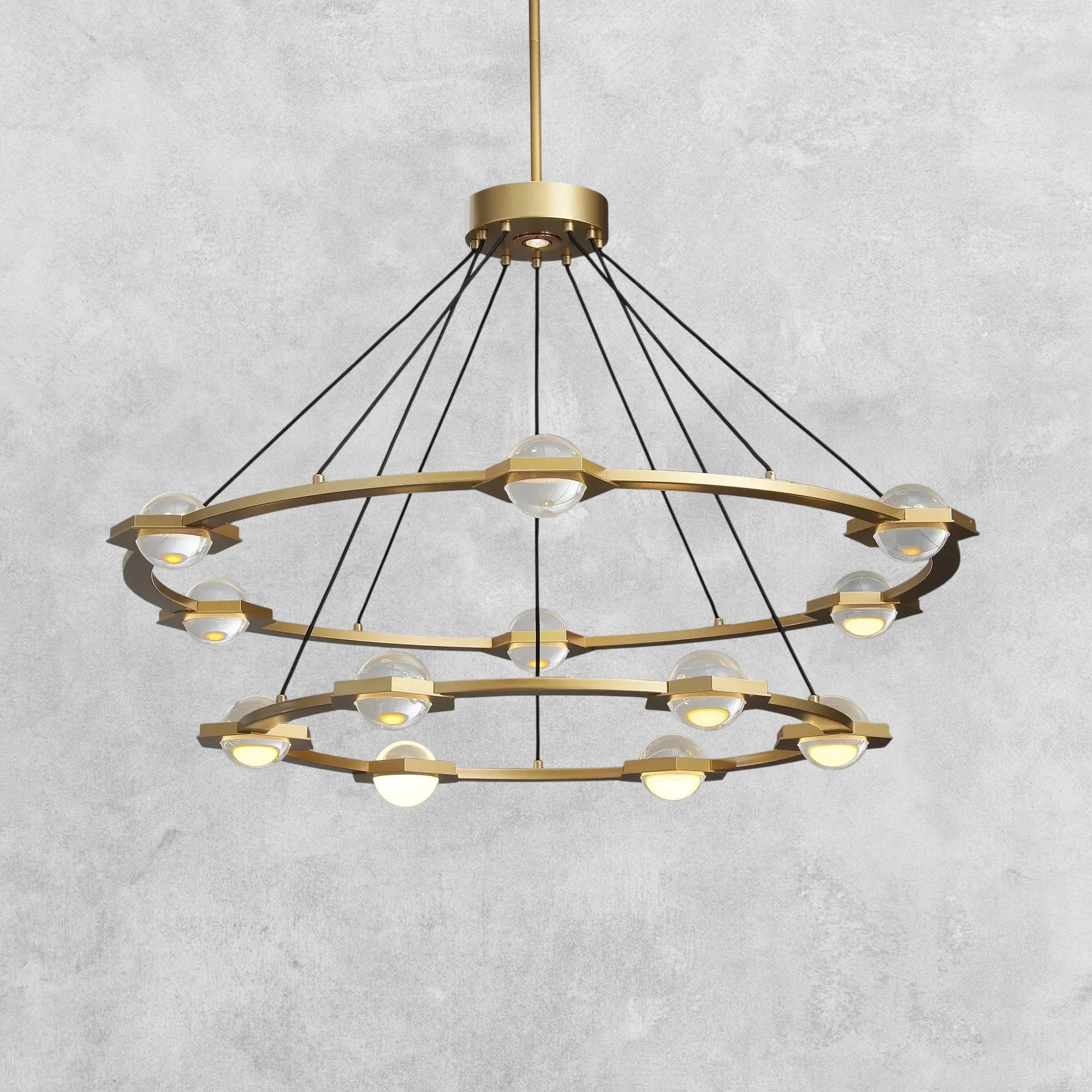 Planet 2-Tier Round Chandelier 48" 60"