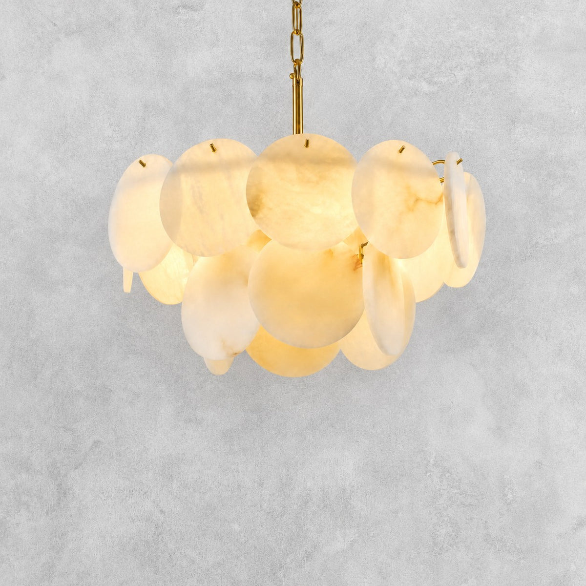 18" Round Alabaster Chandelier