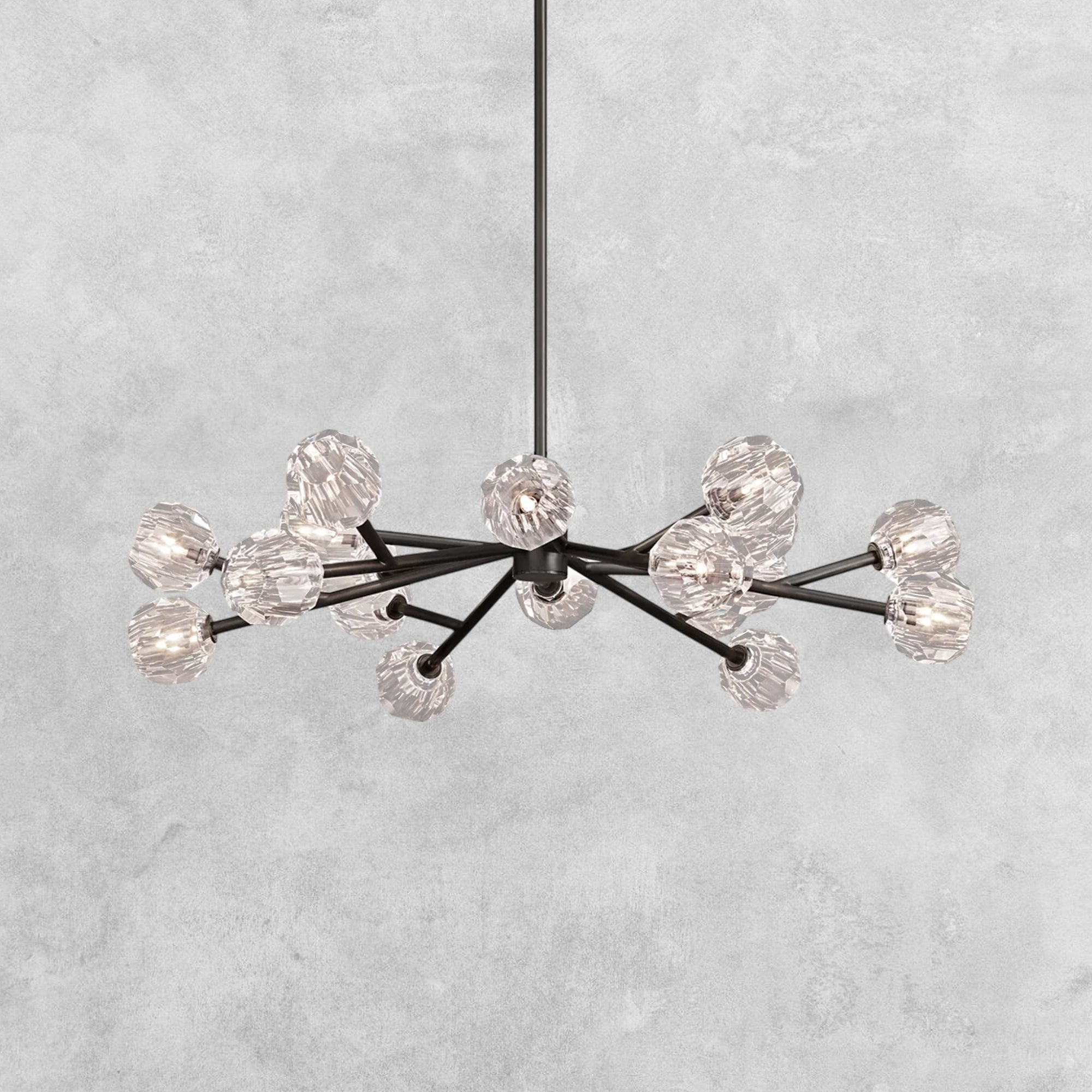 Bouble De Crystal Modern Round Chandelier
