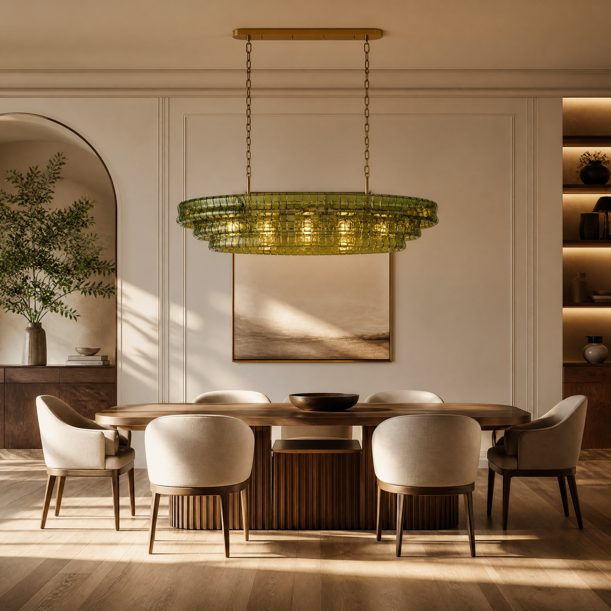 Ghiaccio Oval Chandelier