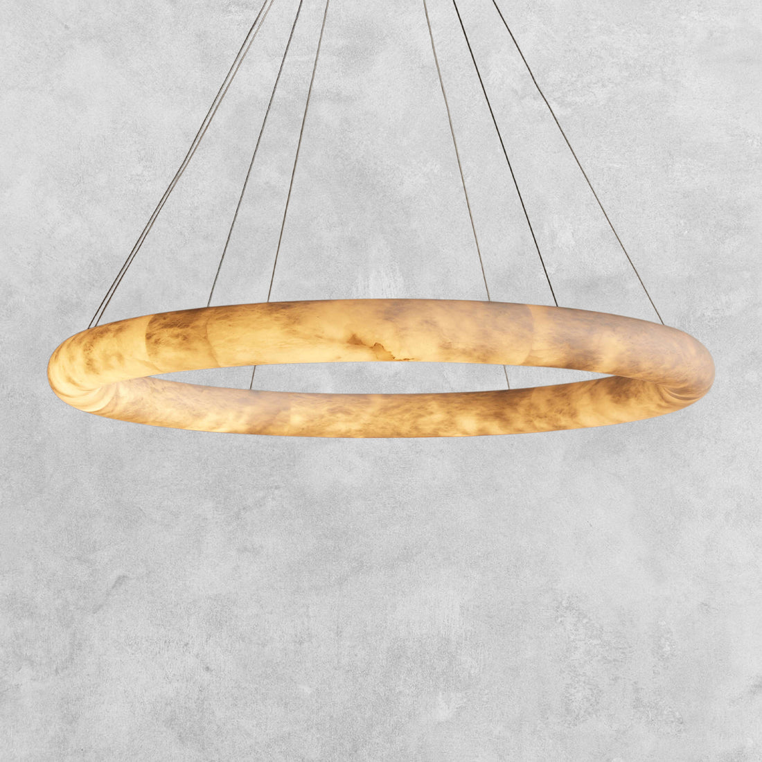 Halima Halo Alabaster Chandelier