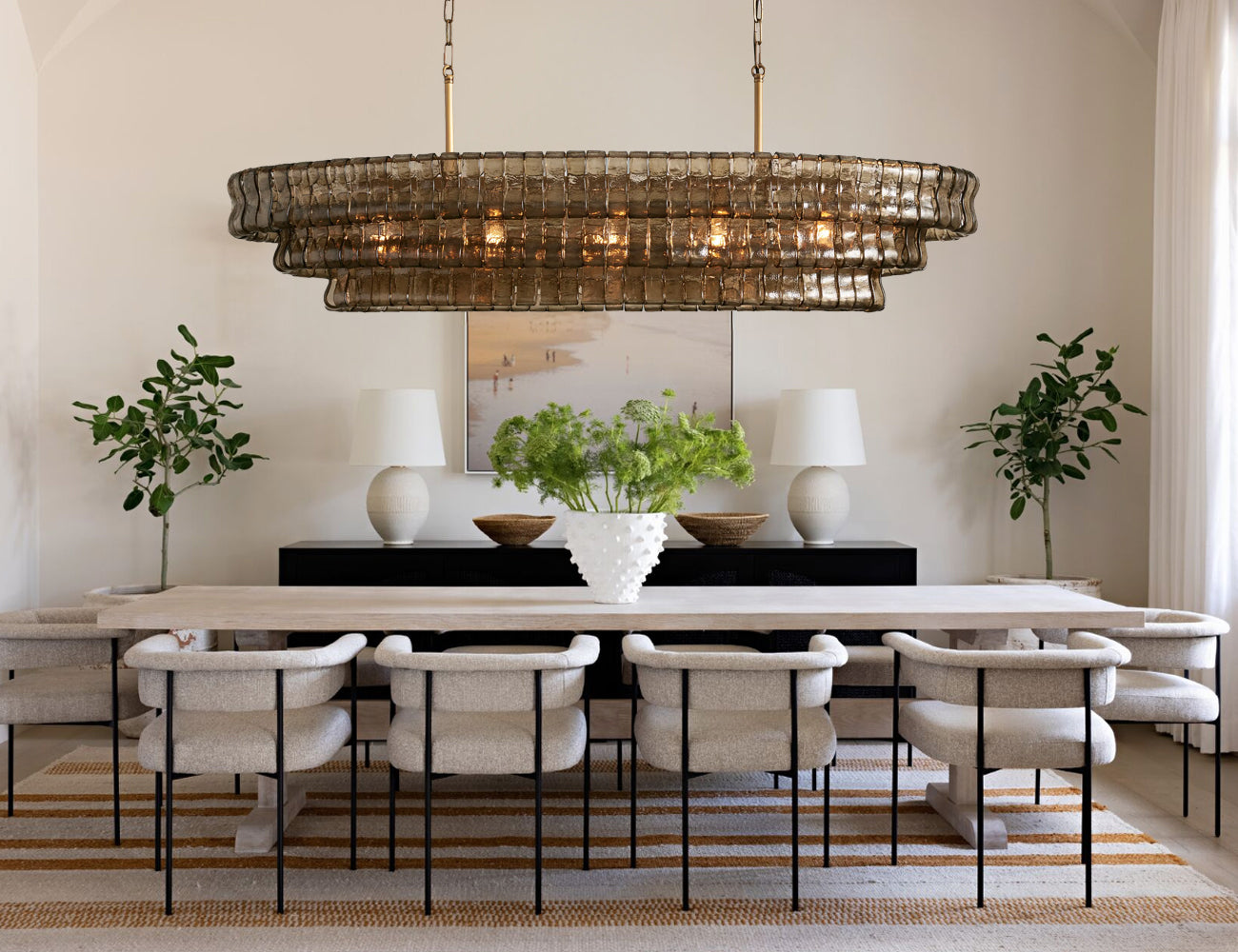 Ghiaccio Oval Chandelier