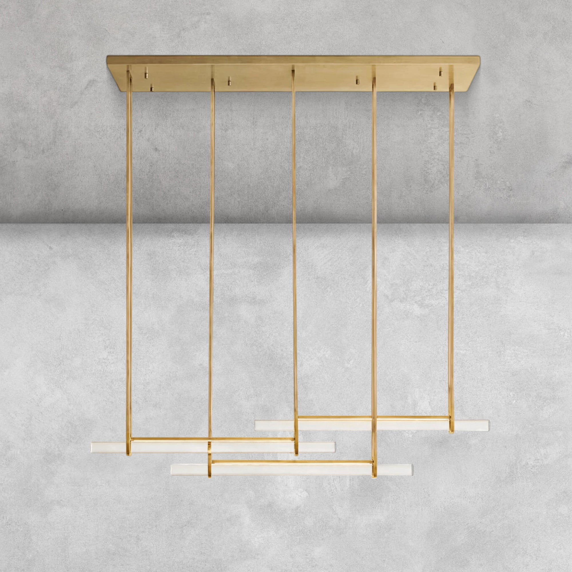 Milano Crystal Triple Bar Linear Chandelier