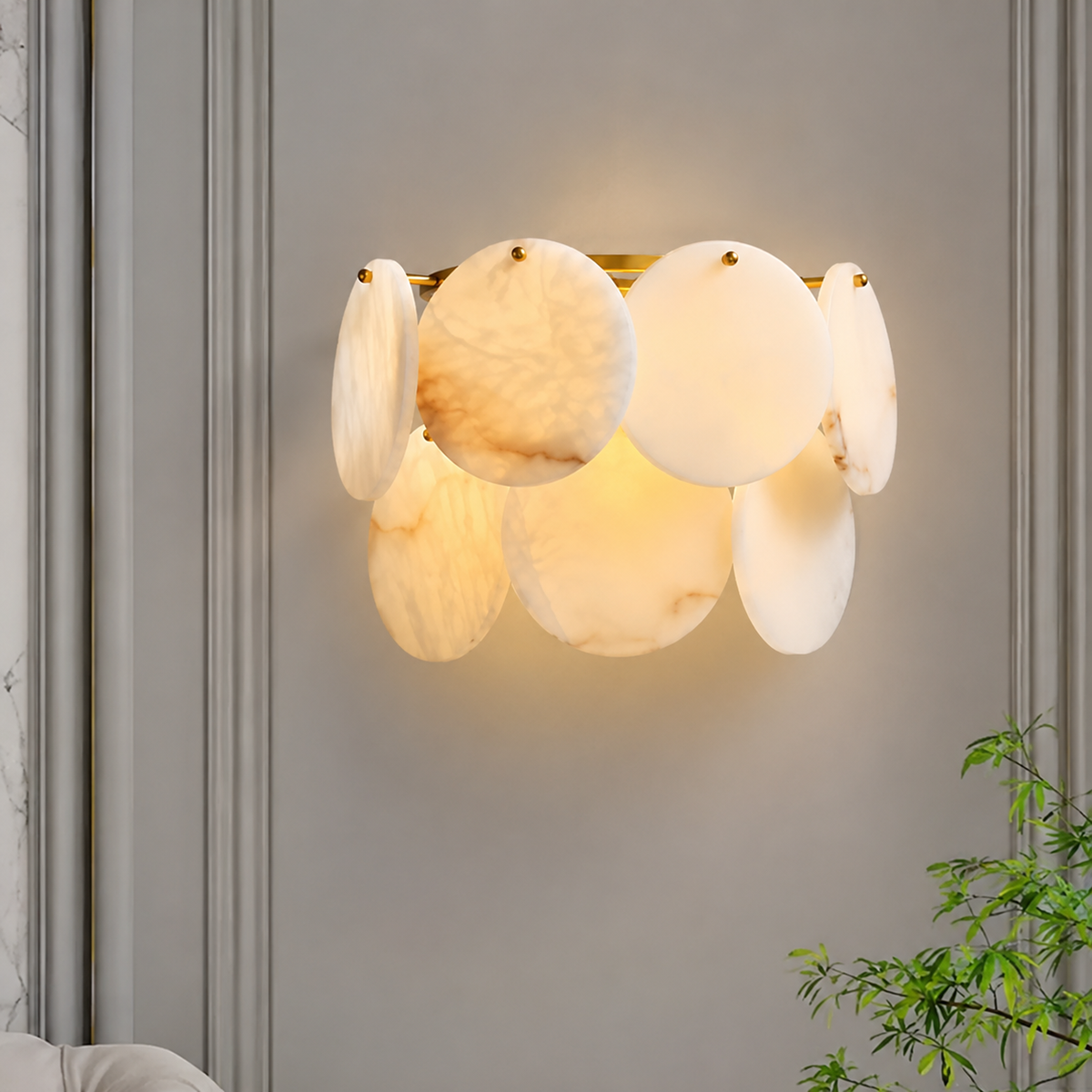 Solara Alabaster Wall Sconce