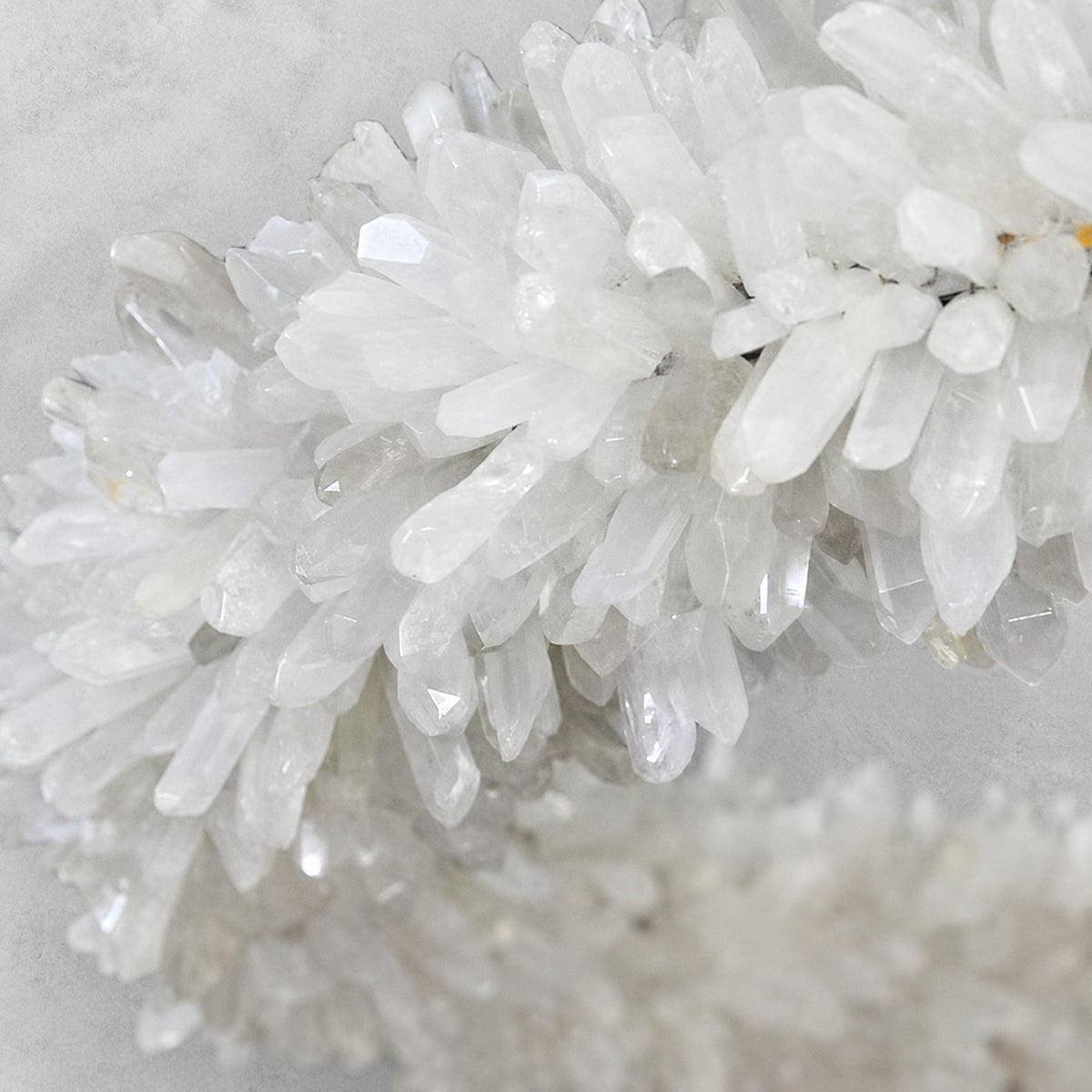 24-47 Inch Round Clear Geode Quartz Crystal Ring Pendant Light Modern Chandelier for Living Room