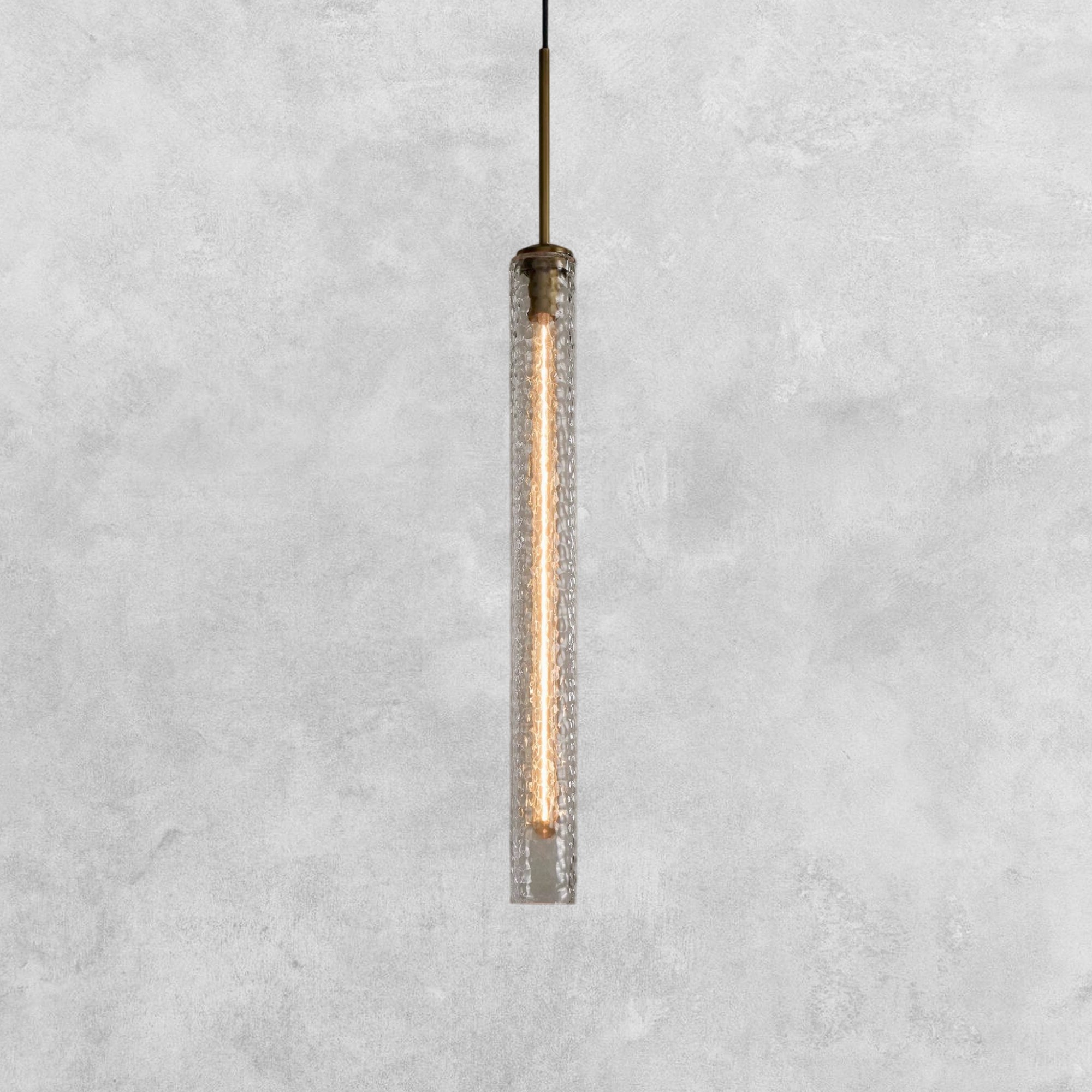 Colleena Hammered Glass Pendant