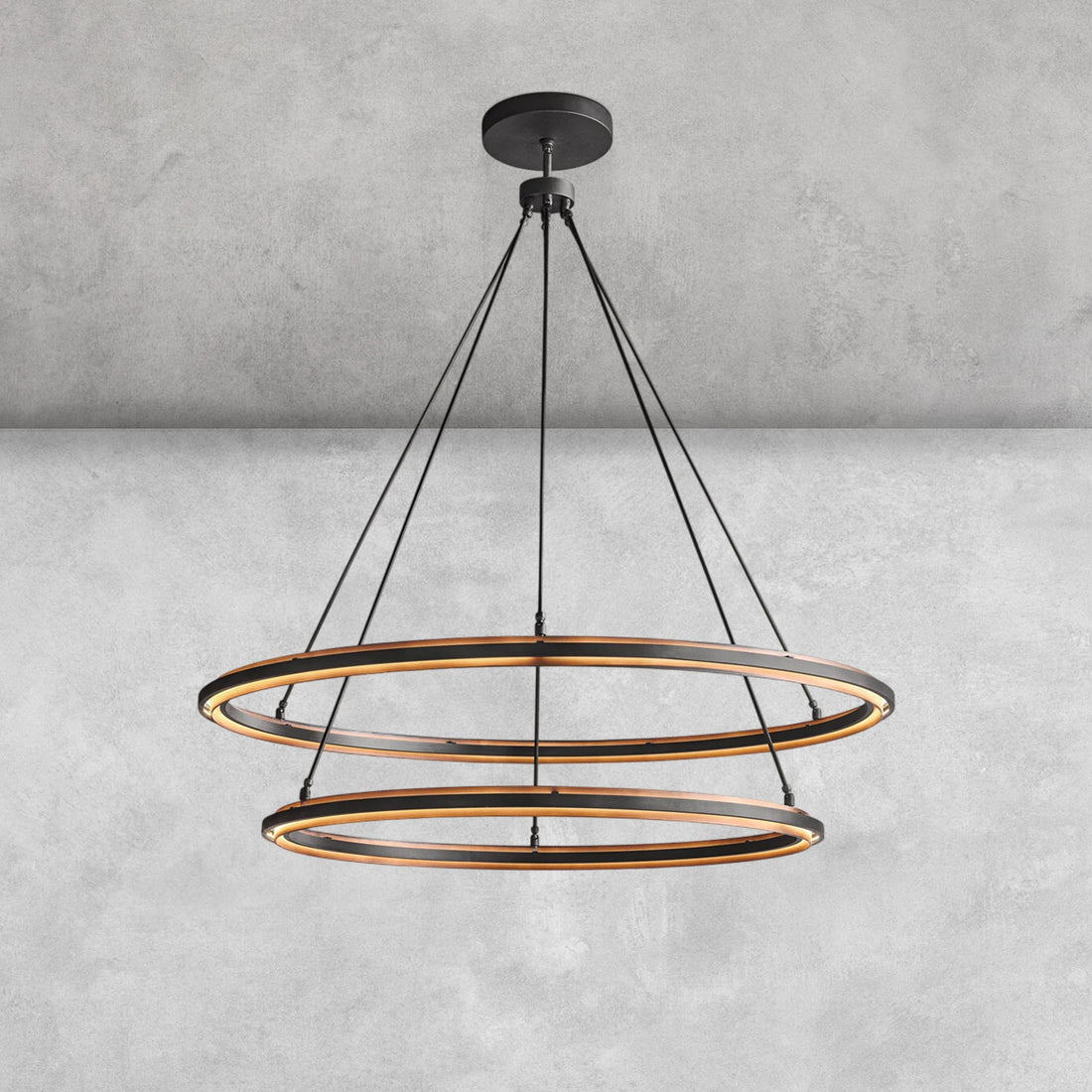 Peralte Two-Tier Round Chandelier 60"-Blushlighting