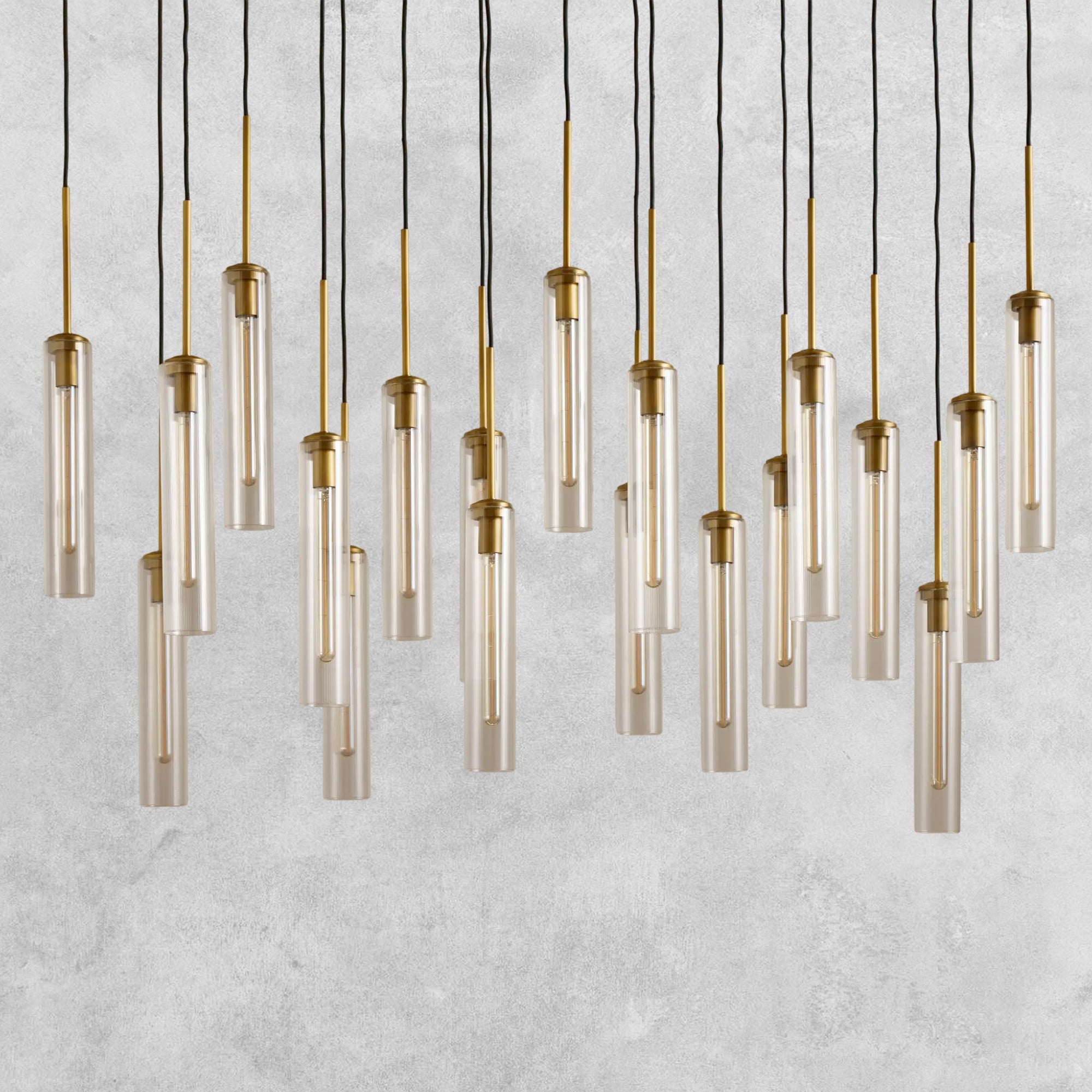 Colleena Linear Fluted Glass Chandelier