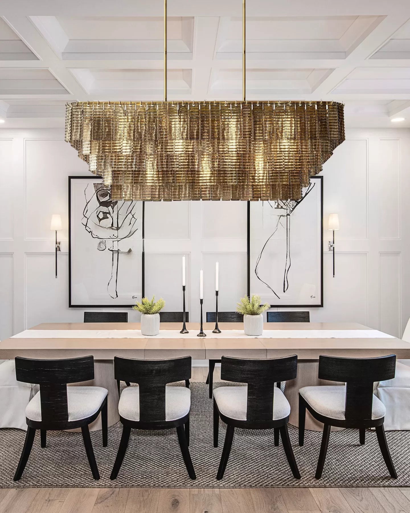 Lirene Smoke Glass Linear Chandelier