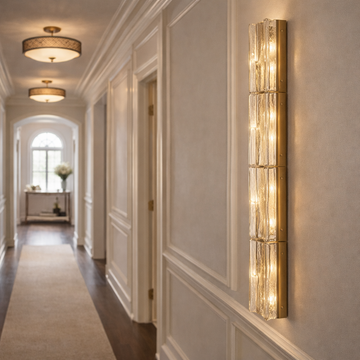 HATTICE CLEAR GLASS GRAND SCONCE