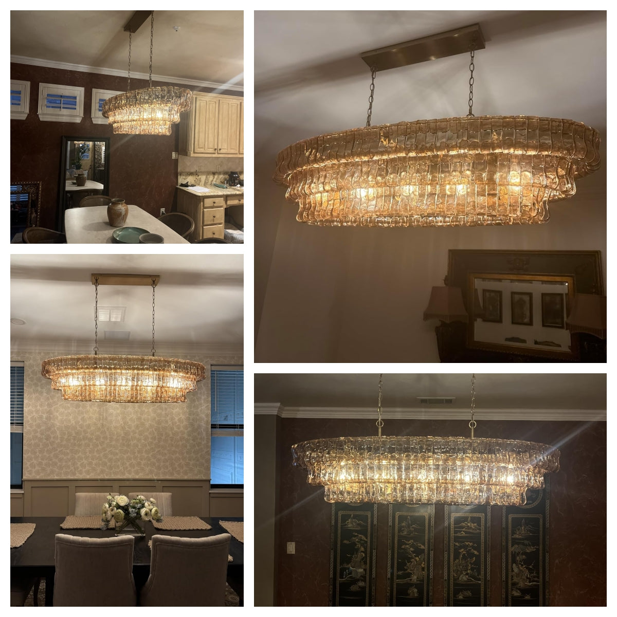 Ghiaccio Oval Chandelier