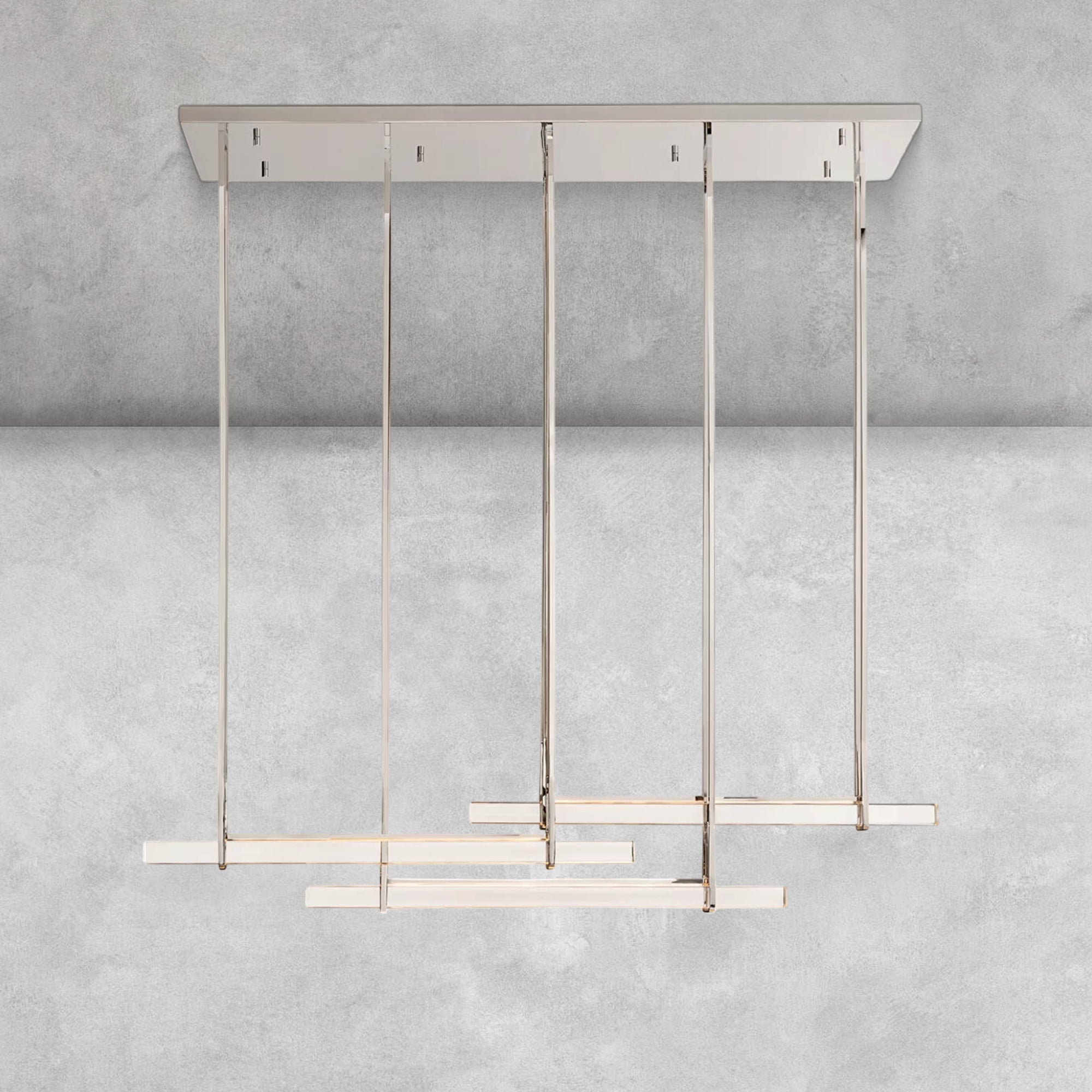 Milano Crystal Triple Bar Linear Chandelier