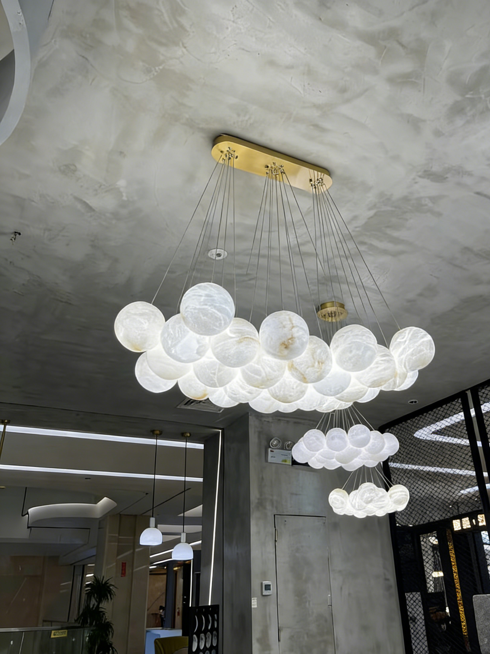 Lunar Alabaster Spherical Chandelier