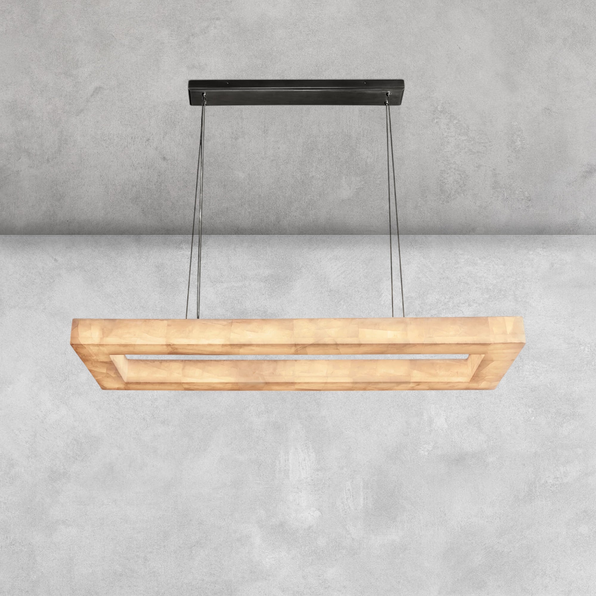 Riora Rectangular Calcite Chandelier 54"72"