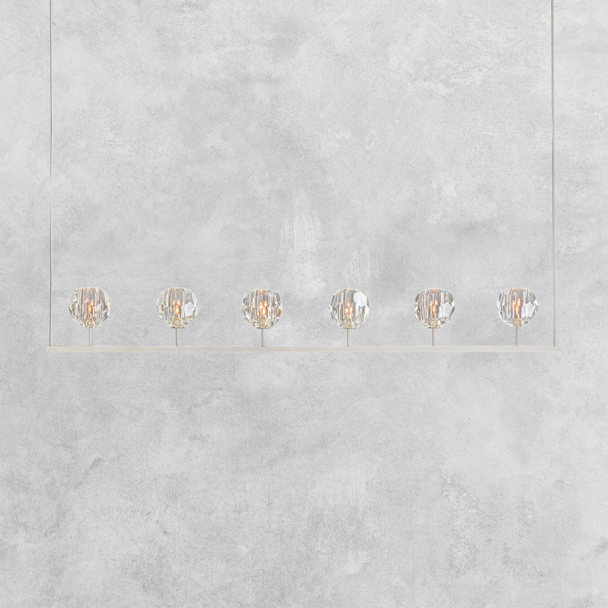 Bouble De Crystal Ball Linear Chandelier 48" 60"