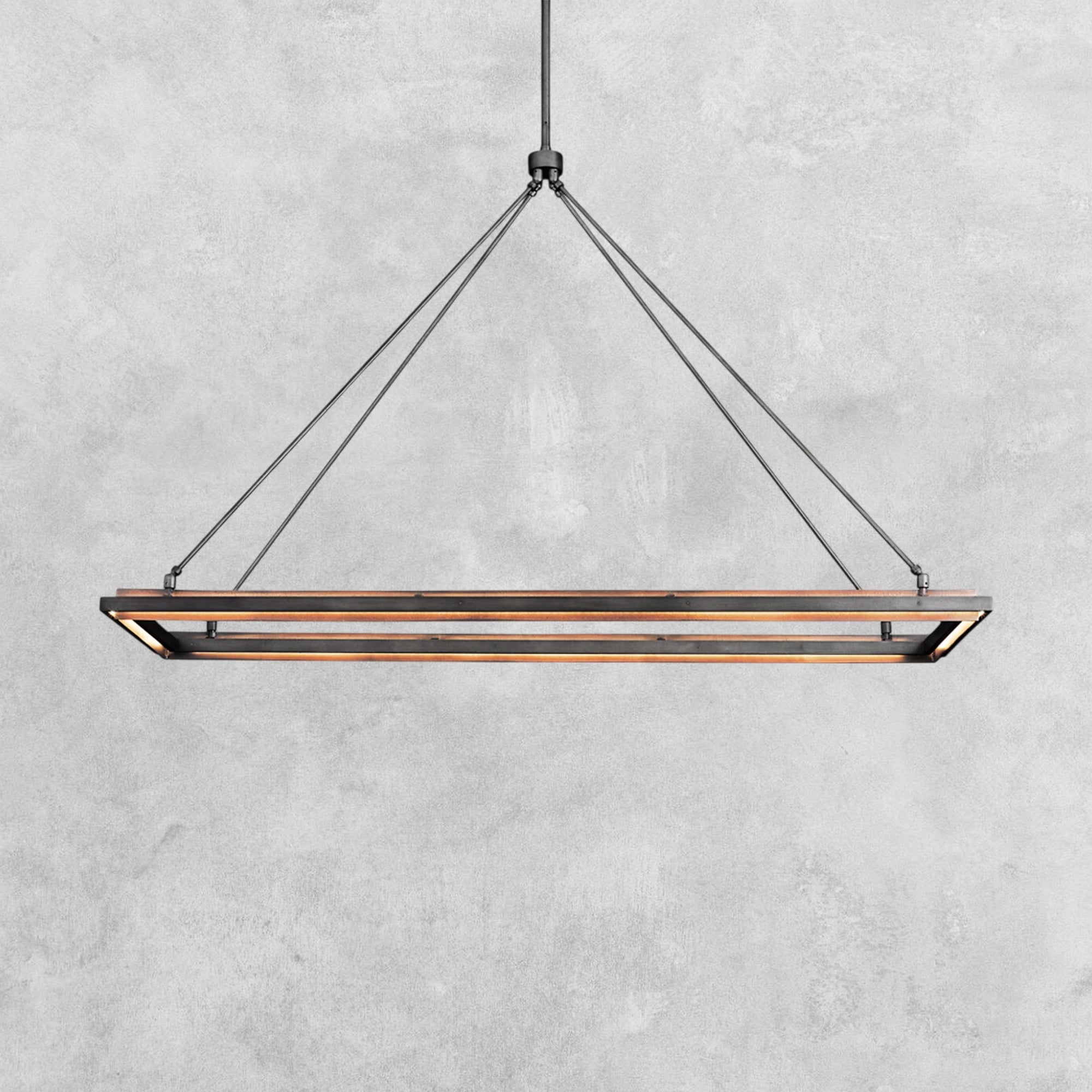 George Rectangular Chandelier 48" 62“