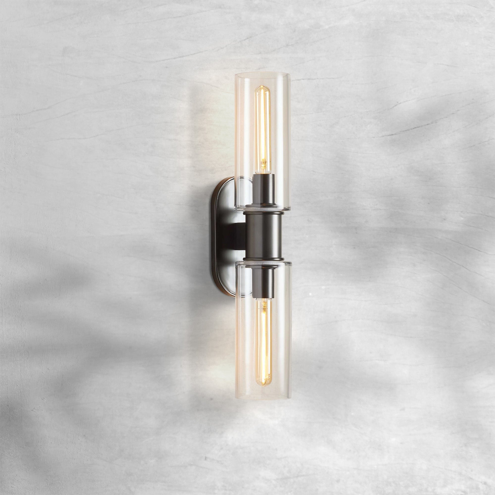 Harlin Clear Glass 2-Light Wall Sconce