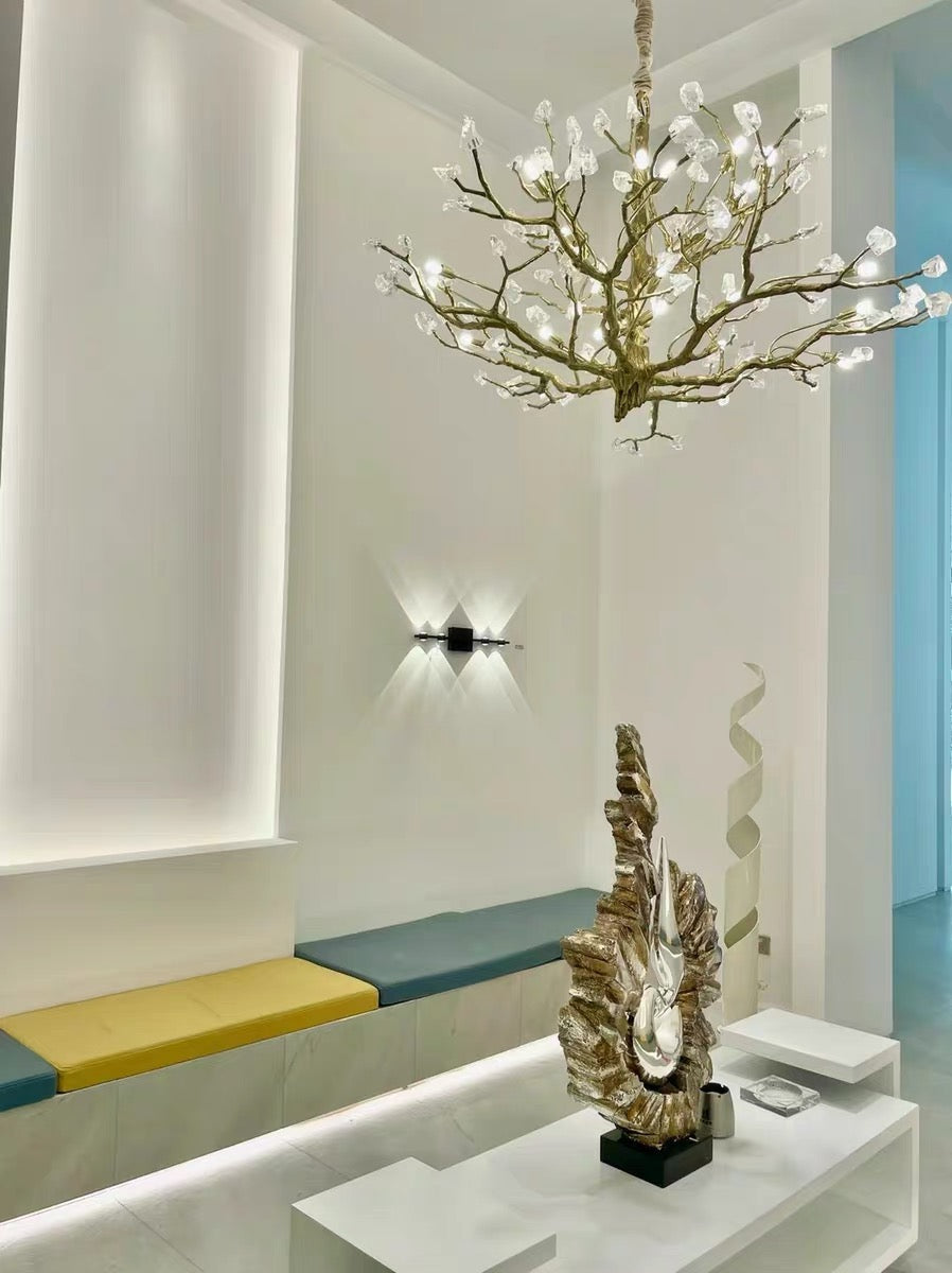 Gemstone Branch Chandelier with Artistic Design for Bedroom or Living Room