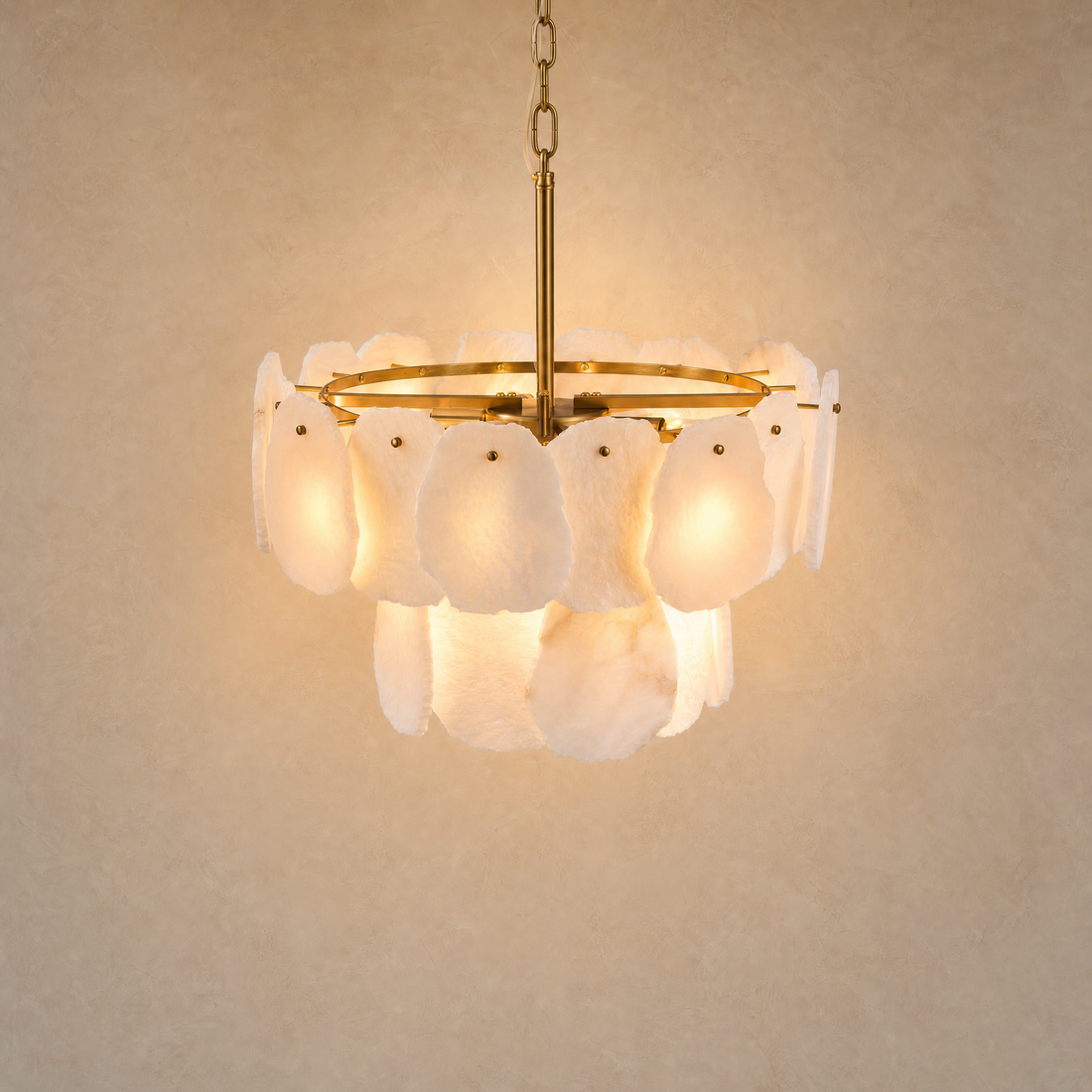 Marble Block Round Pendant D600 - Copper