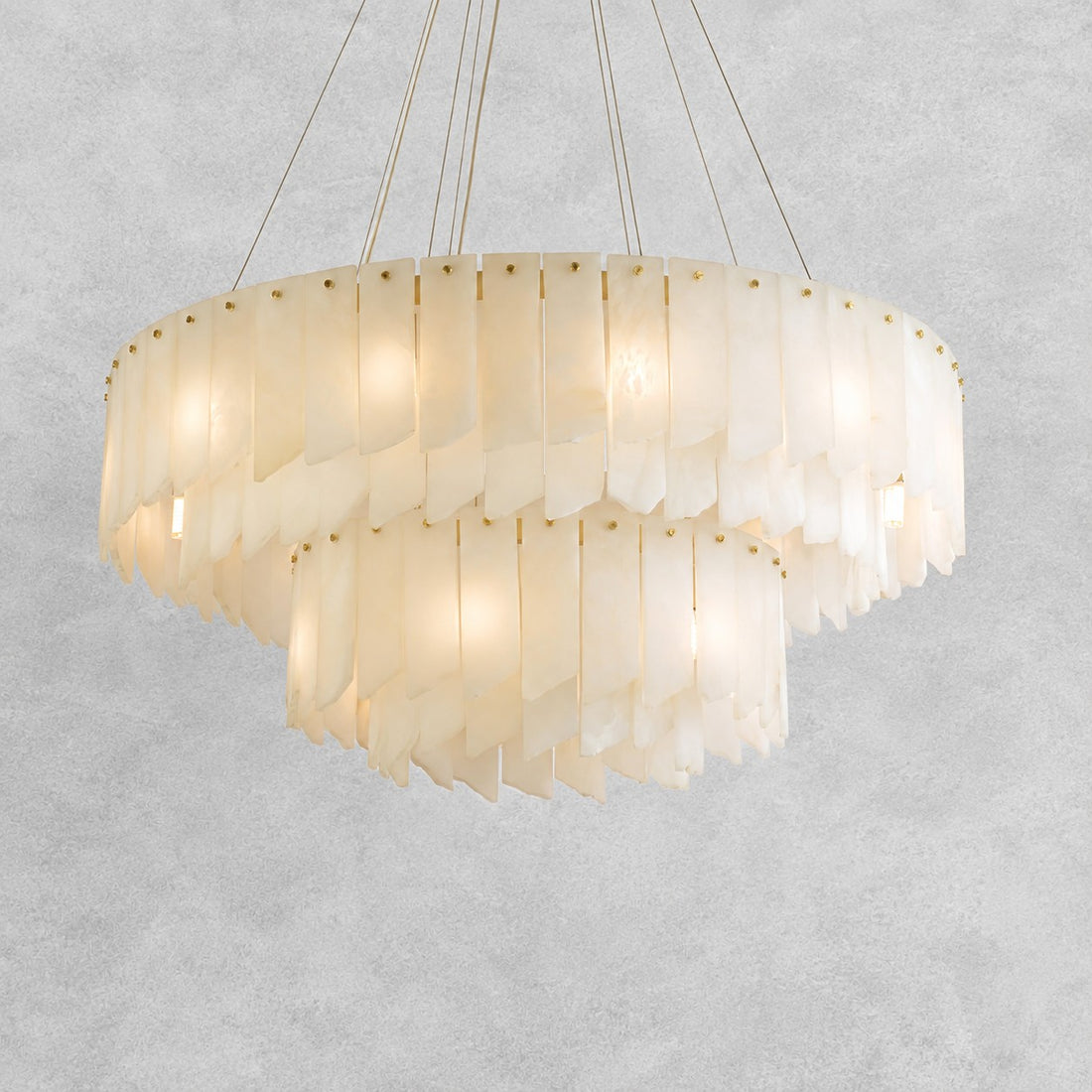 Alabaster Cascade Tiered Chandelier