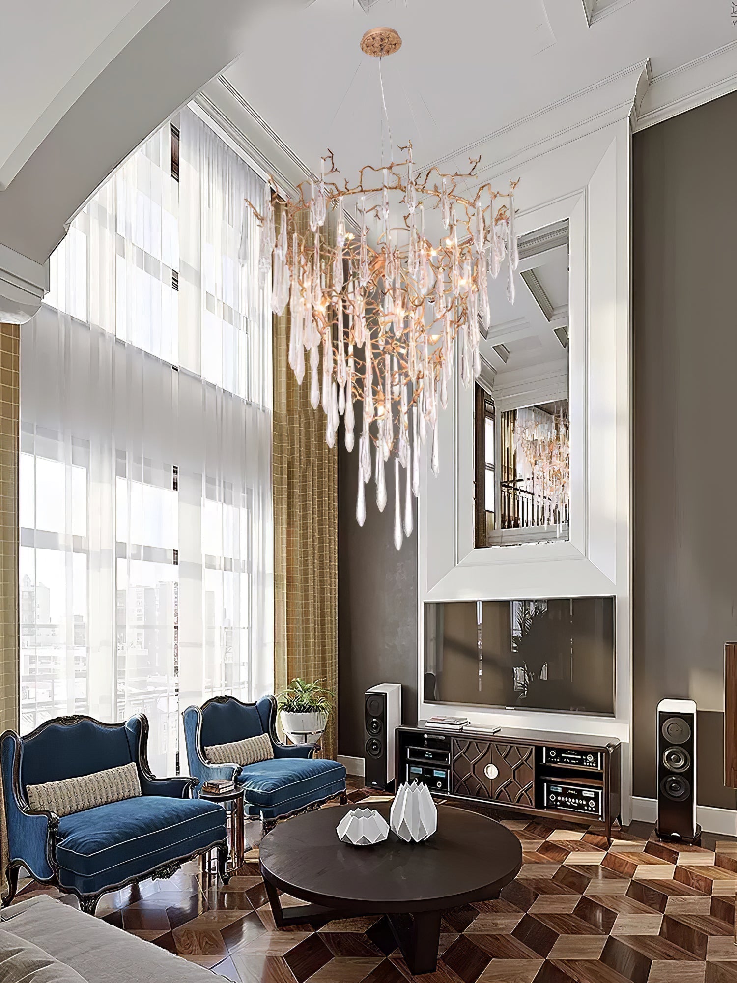 TLL Aqua Parable Chandeliers