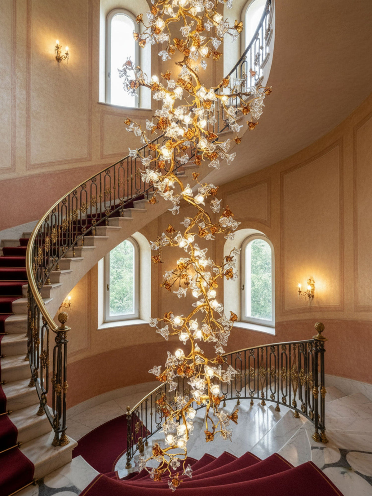 Brass Maple Branch Chandelier - Trivellolab