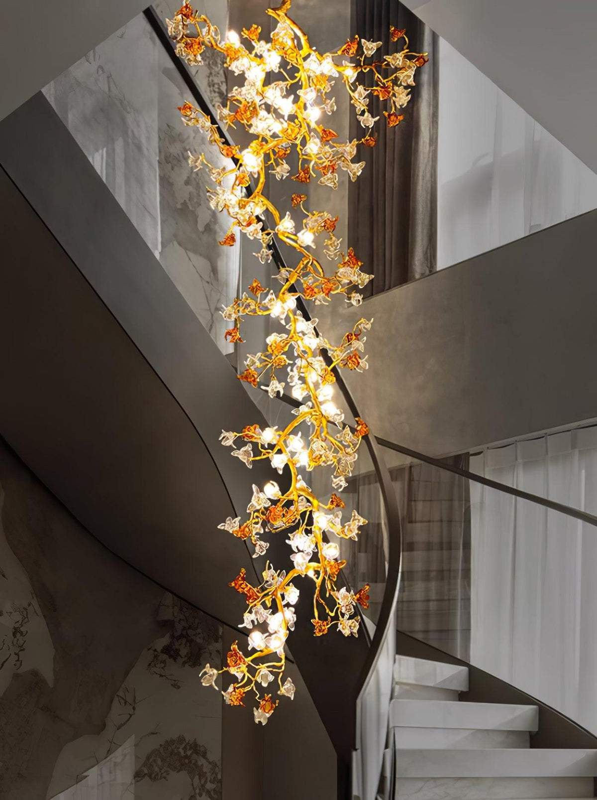 Brass Maple Branch Chandelier - Trivellolab