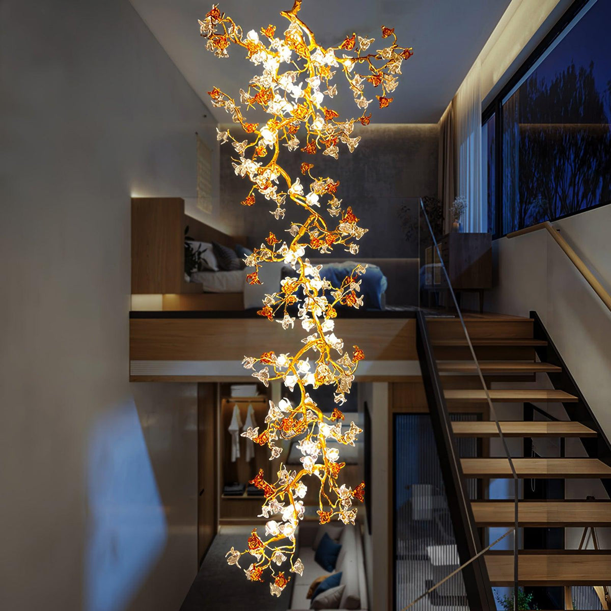 Brass Maple Branch Chandelier - Trivellolab