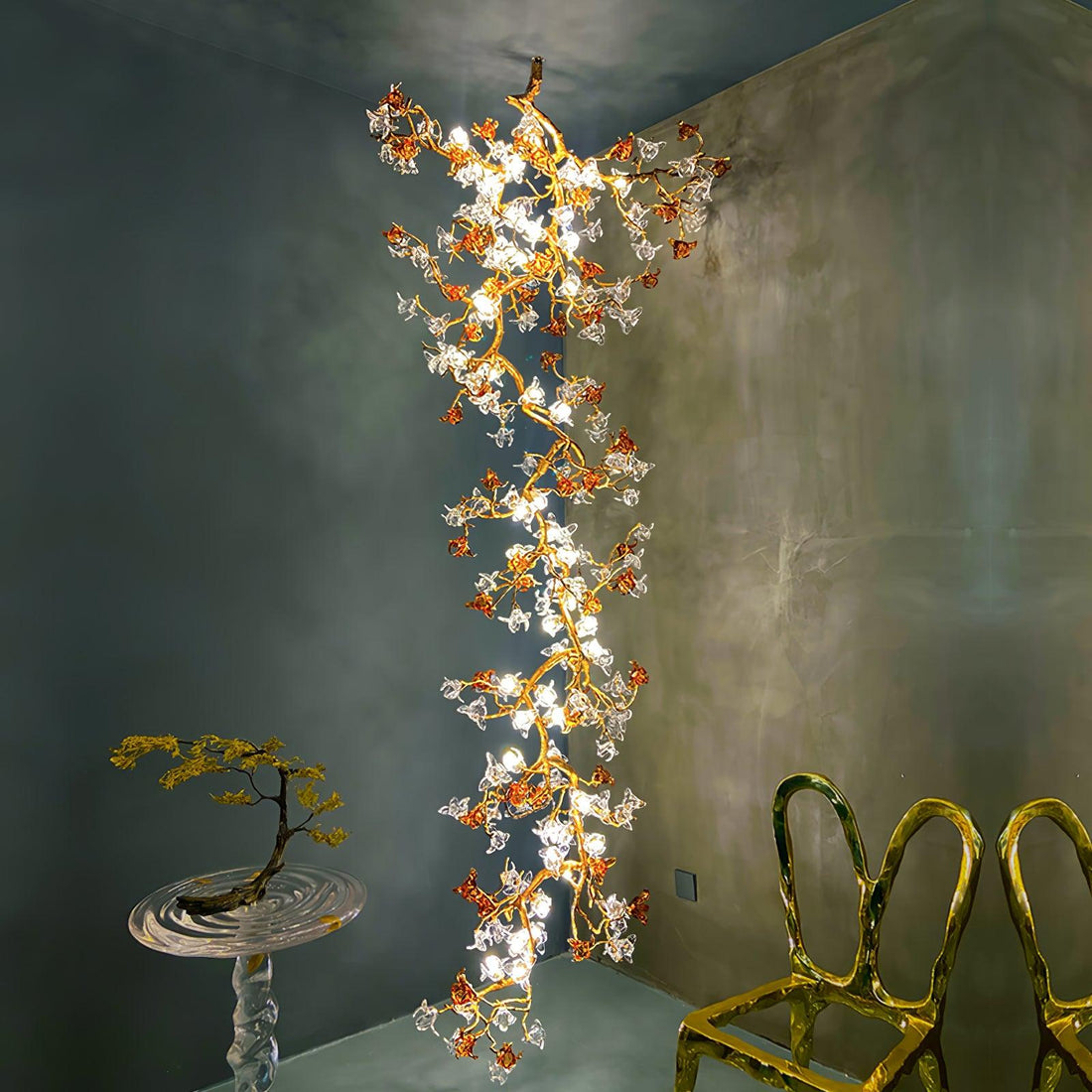 Brass Maple Branch Chandelier - Trivellolab