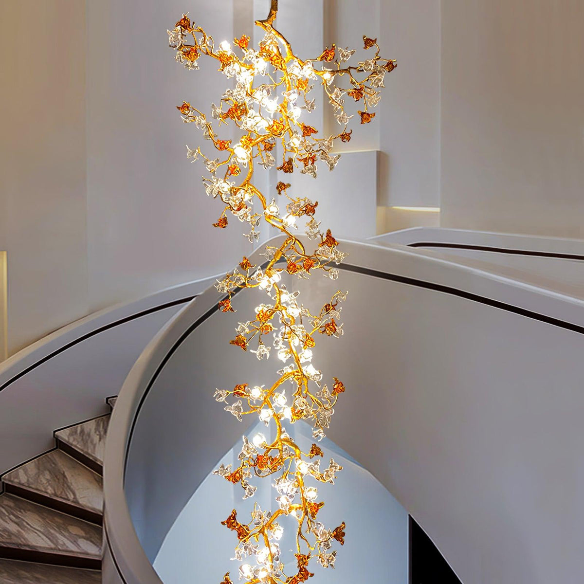 Brass Maple Branch Chandelier - Trivellolab