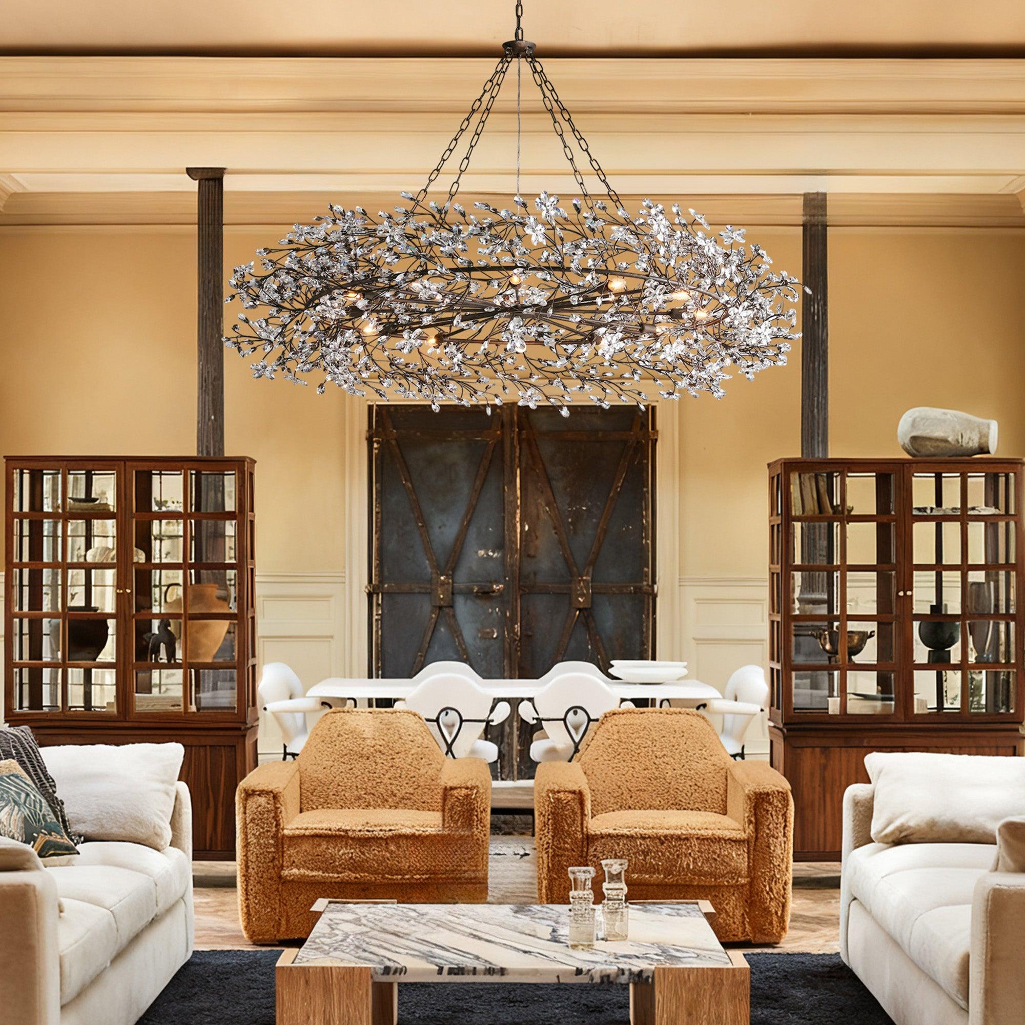 Fiore Crown Chandelier 39" 48" 60"