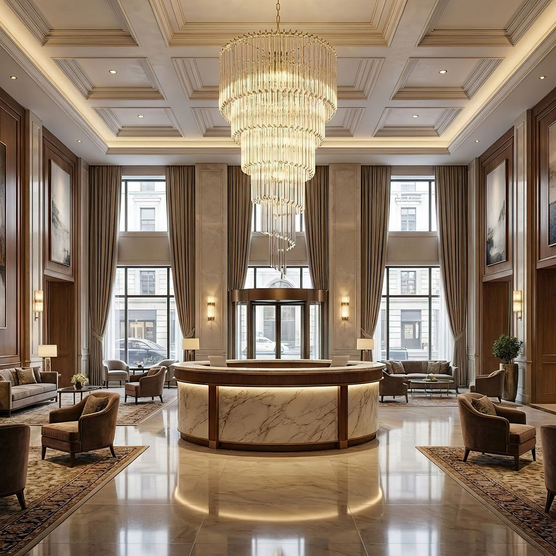 Cascada Spiral Clear Chandelier - Trivellolab