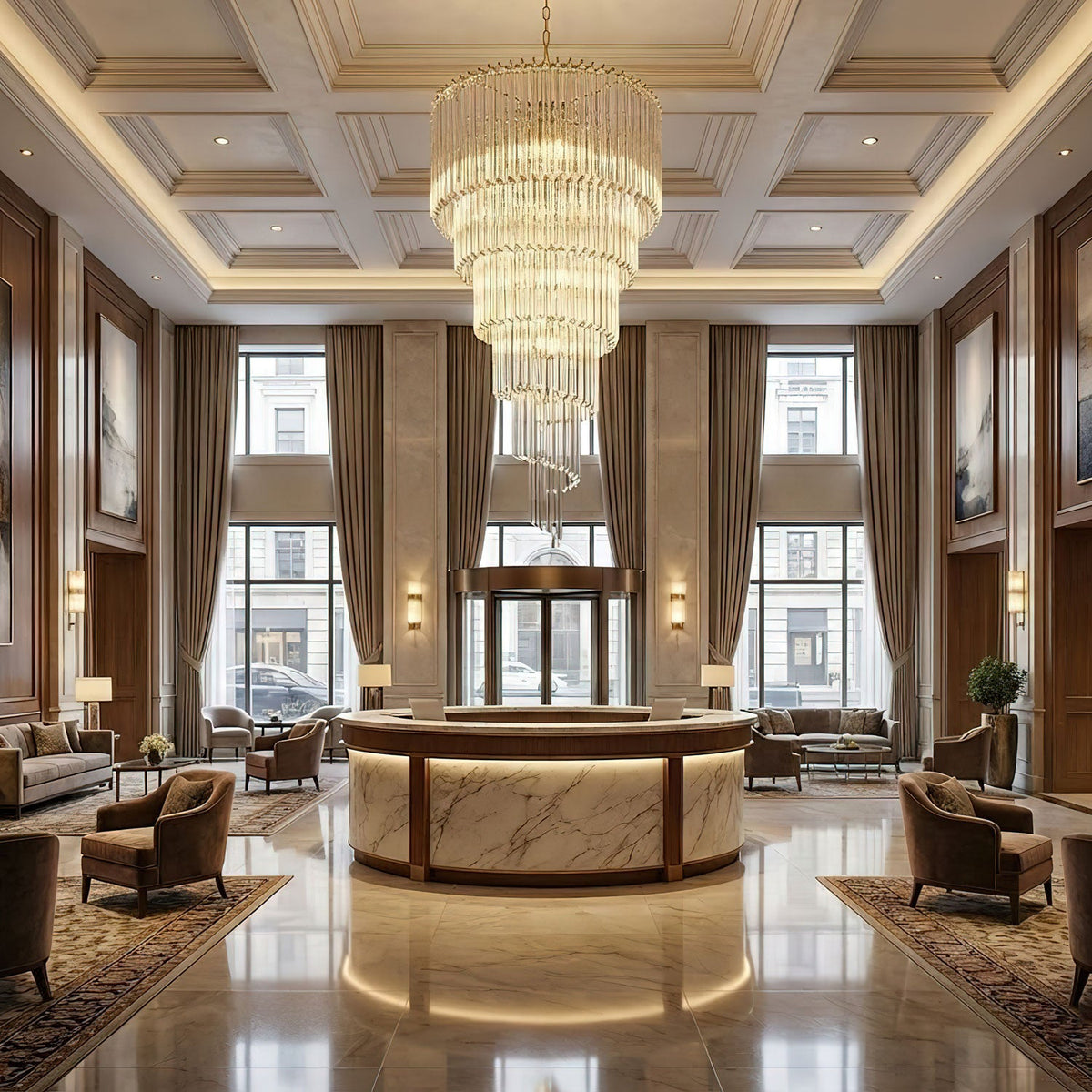 Cascada Spiral Clear Chandelier - Trivellolab