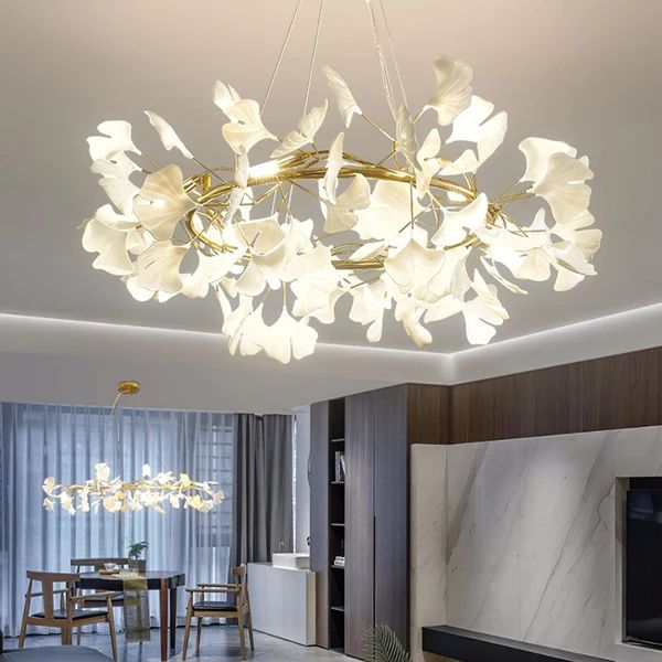 TLL Ginkgo Ceramic Circle Chandelier