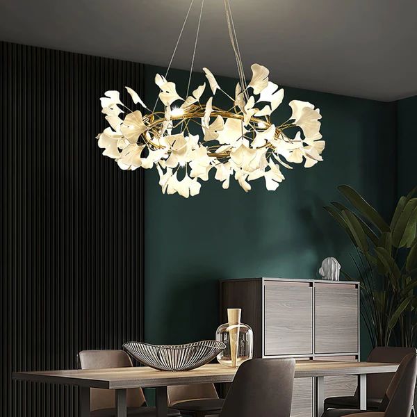 TLL Ginkgo Ceramic Circle Chandelier