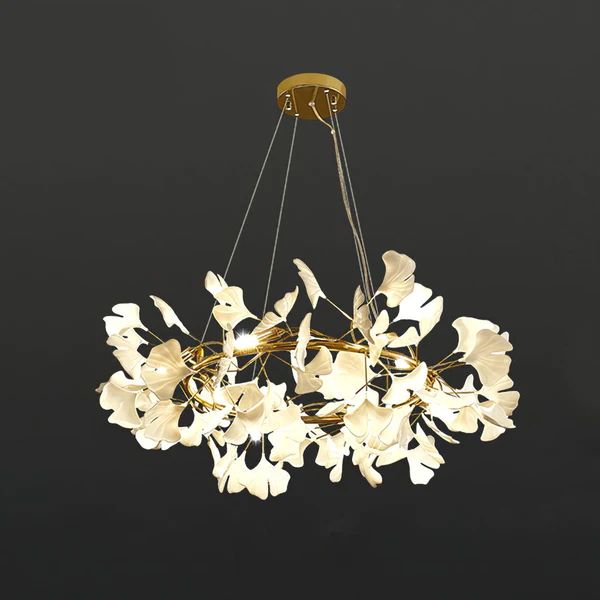 TLL Ginkgo Ceramic Circle Chandelier
