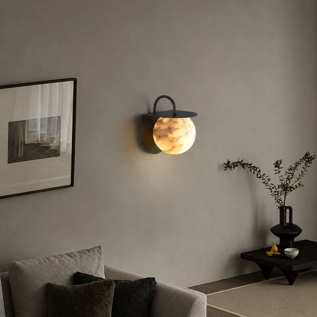 Novera Alabaster Wall Sconce