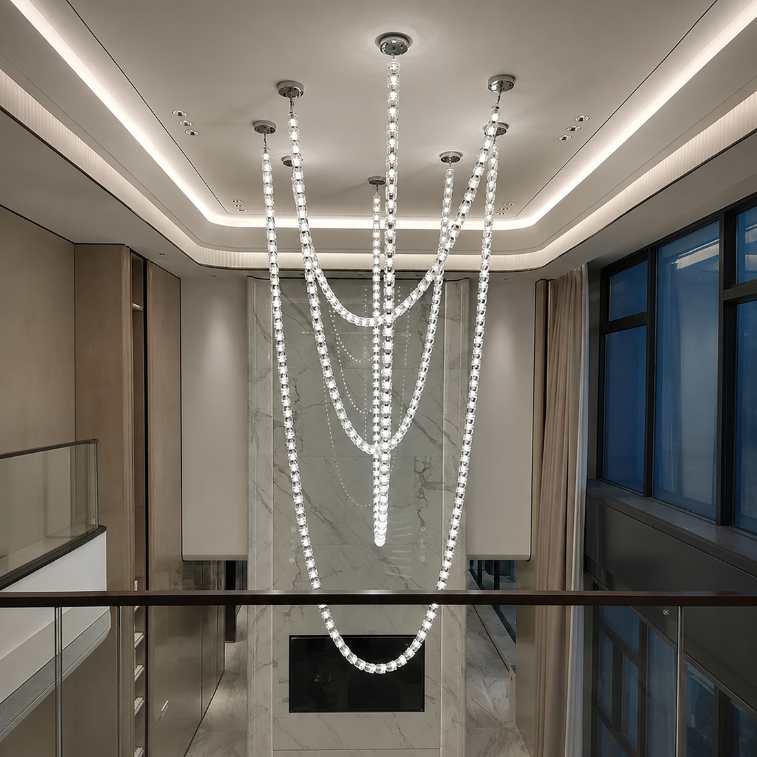 Modern Crystal Versailles Veil  Chandelier
