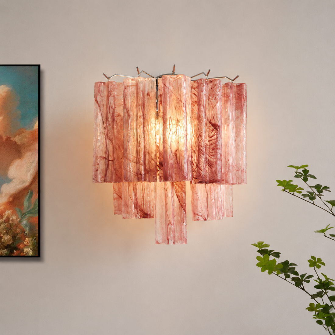 Murano-Style Glass Wall Sconce