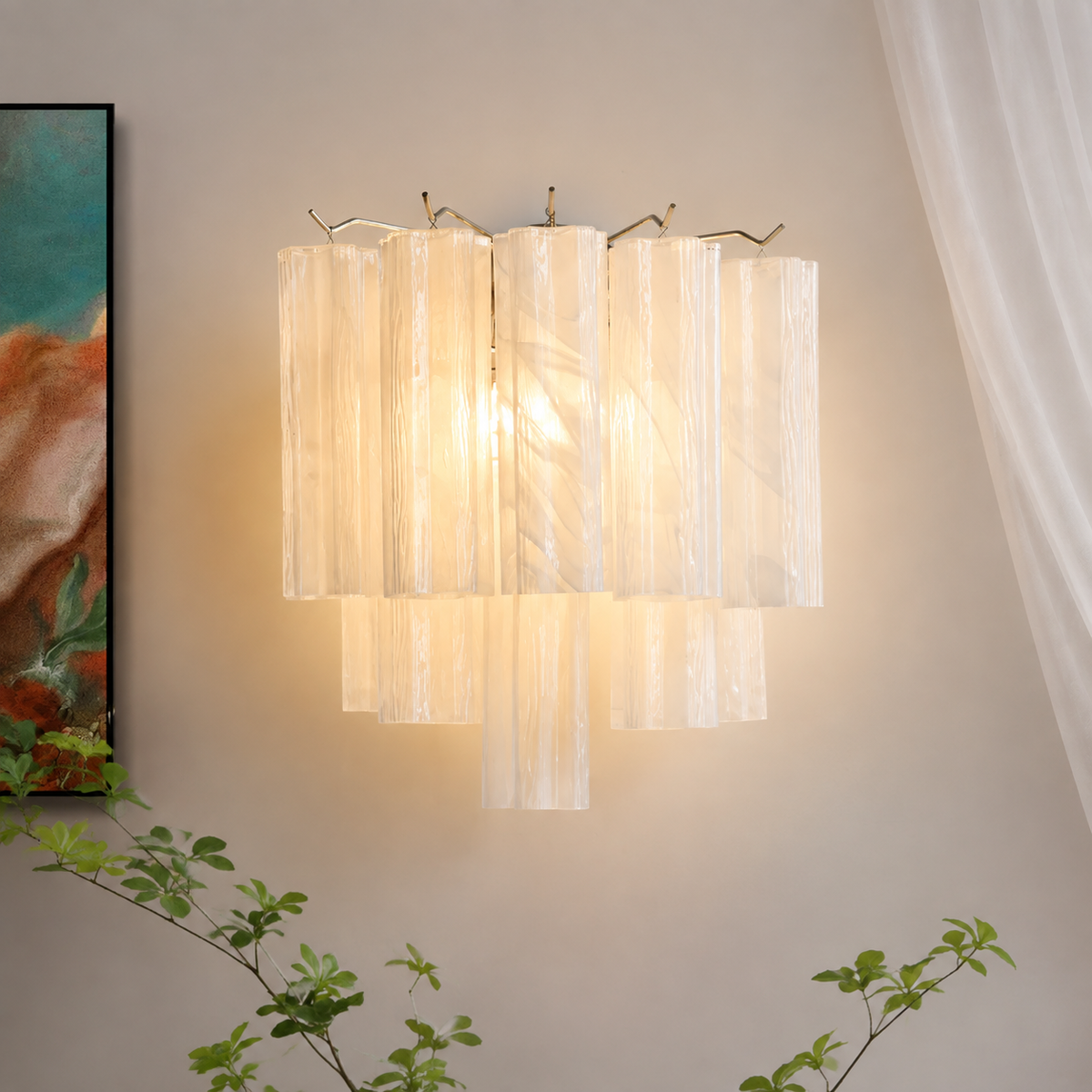 Murano-Style Glass Wall Sconce