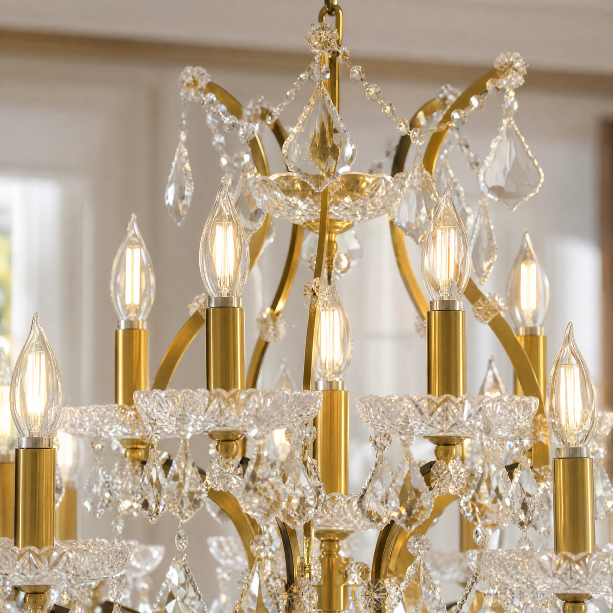 Clear Glass Clip Light D30.7 - Gold
