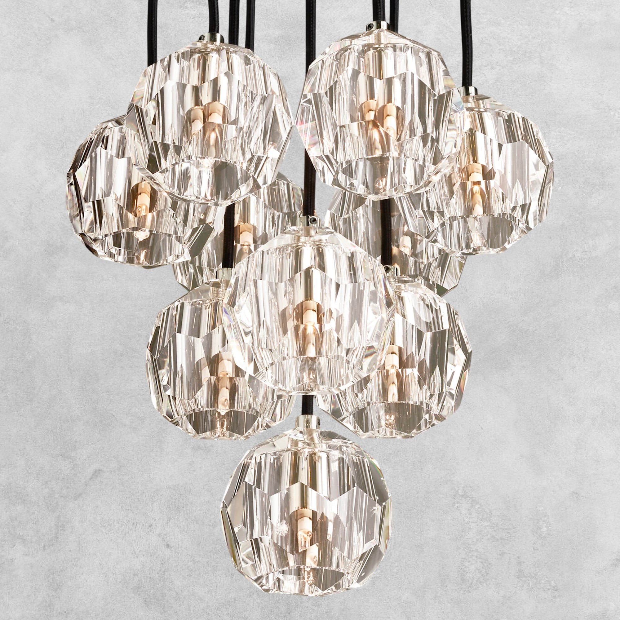 Bouble De Crystal Round Cluster Chandelier
